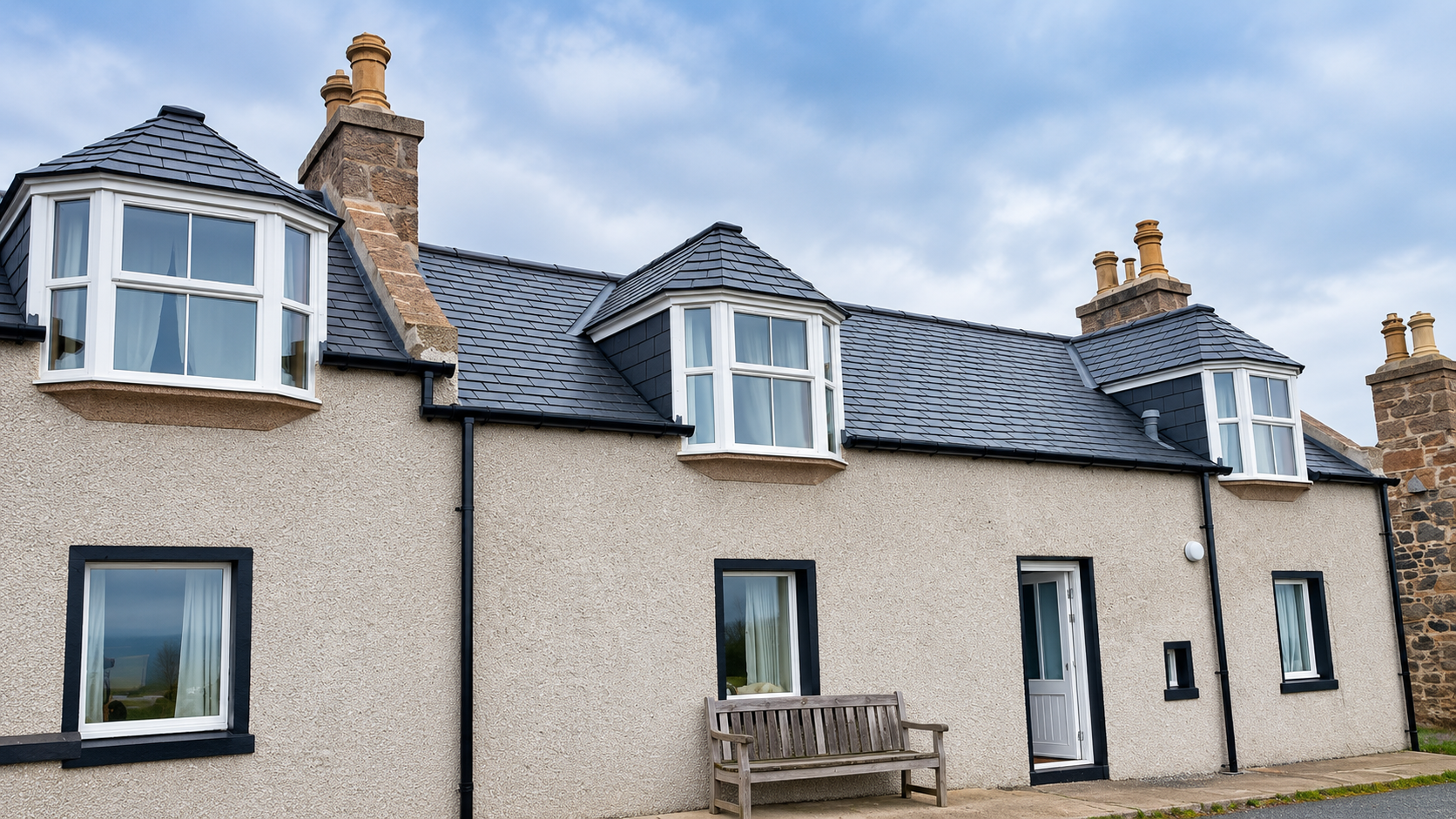 Completed slate roof by Aberroof